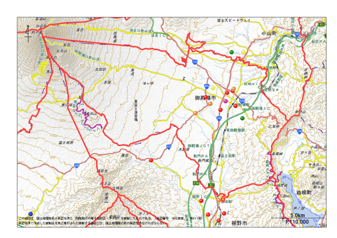 地図：御殿場市