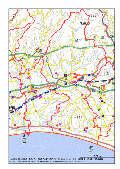 地図：掛川市