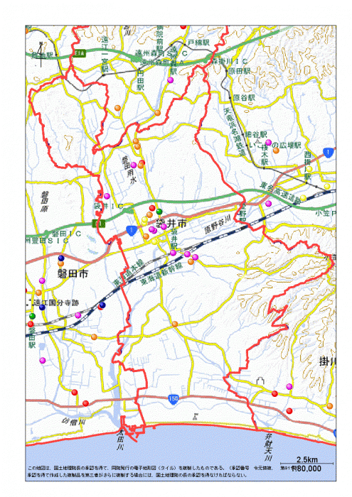 地図：袋井市