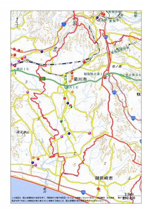 地図：菊川市