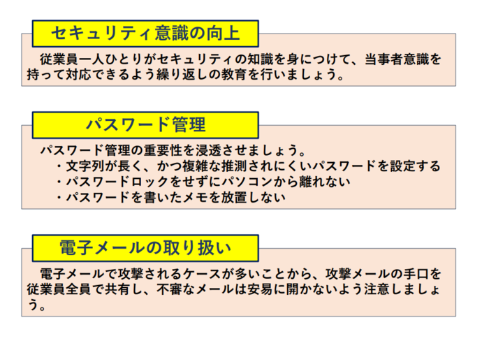 イラスト：従業員のセキュリティ教育