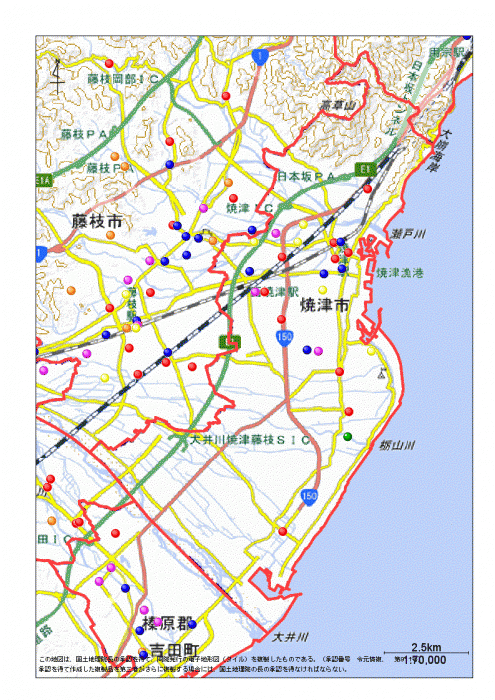 地図：焼津市