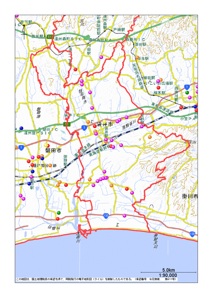 袋井市地図