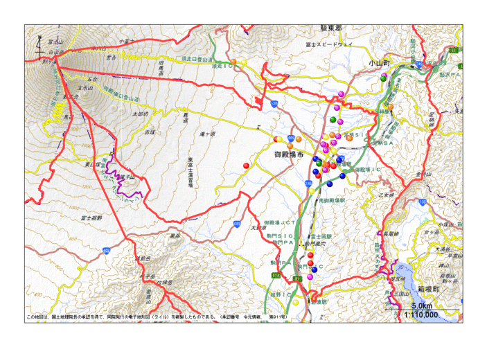 御殿場市地図