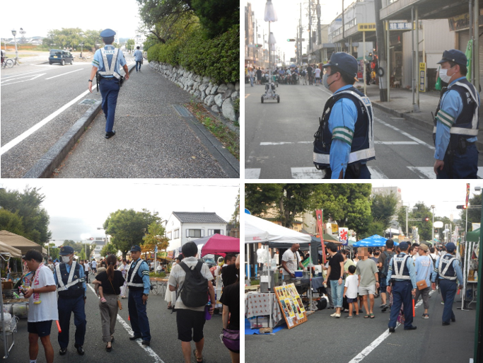 写真：令和6年8月3，4日　「掛川納涼まつり」開催に伴う雑踏警戒を実施