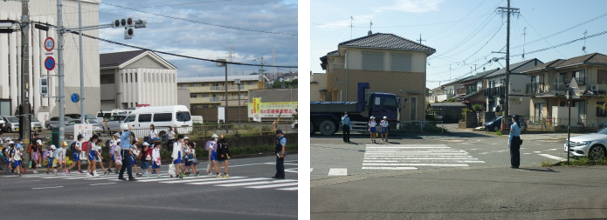 写真：令和6年9月30日　通学路指導を実施