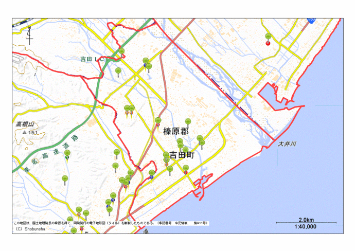 榛原郡吉田町地図