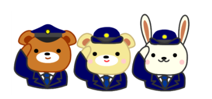 イラスト：動物の警察官