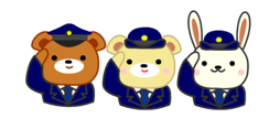 イラスト：動物の警察官