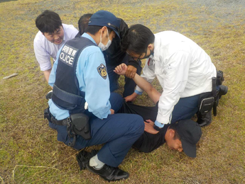 愛知県警察新城・設楽警察署との緊急配備訓練