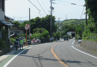 写真：R6.6.11　下校見守り活動（御前崎市立白羽小学校）