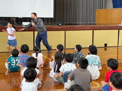 写真：R6.6.11　防犯教室（河城小学校）～自分の身は自分で守る「イカのおすし」