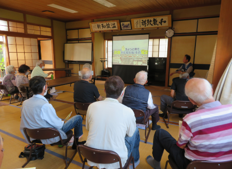 写真：R6.6.25　菊川市大石地区「蓮友会」での防犯講話