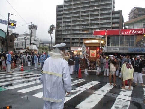 写真：令和6年7月15日と16日、来宮神社例大祭と熱海こがし祭り・ 第56回山車コンクールの雑踏警備を行いました。