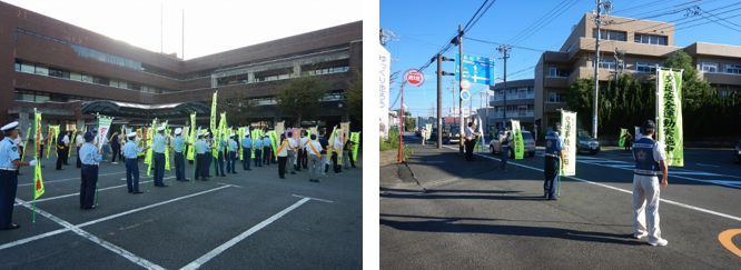 写真：9月20日（金曜）交通安全運動出陣式及び街頭広報（菊川市）