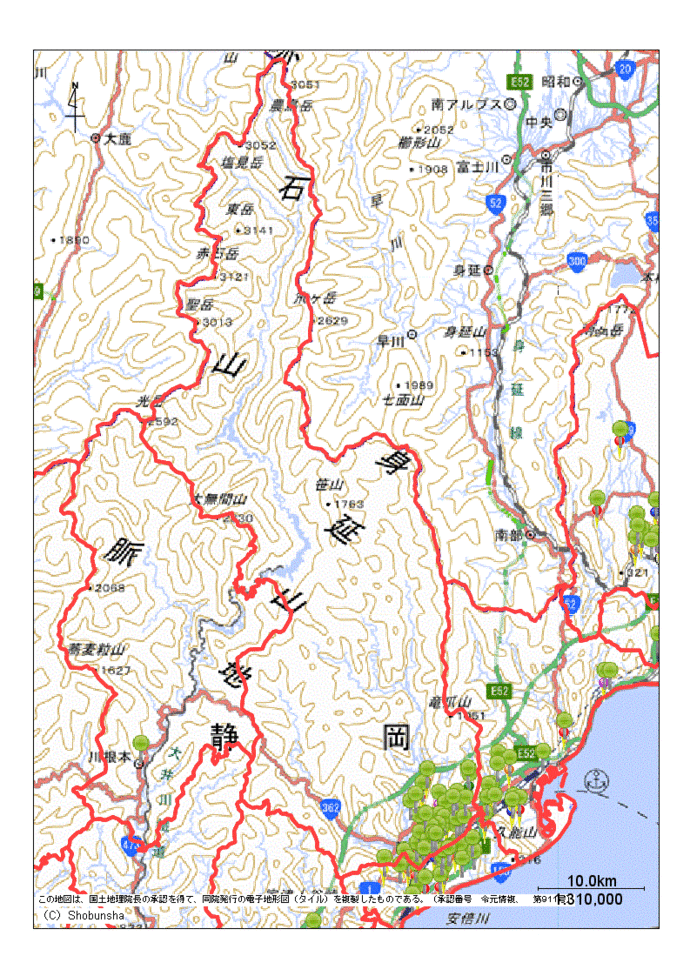 静岡市葵区地図（縦）