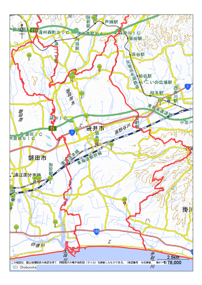 袋井市地図