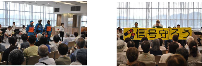 音楽隊の演奏の合間に、緊急事態対策課による風水害対策に関する広報をおこないました♪