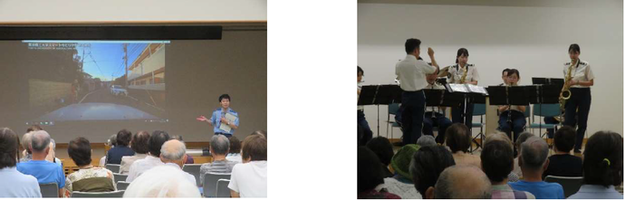 静岡中央署員による交通安全教室とともに、音楽隊の演奏をおこないました♪
